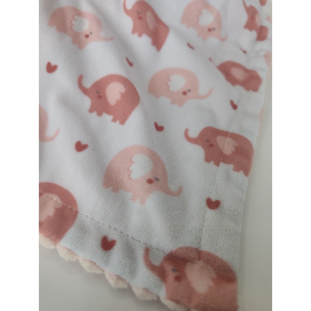 Pink Elephant Plush Lovey Security Blanket Modern Baby Cuddle Toy Pink Soft - Picture 6 of 10